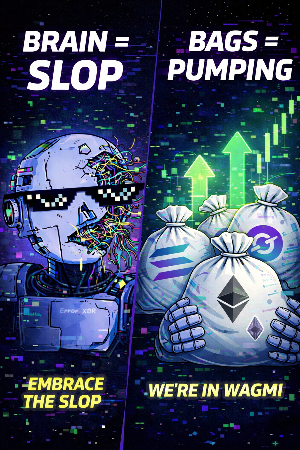 brain = slop, bags = pumping